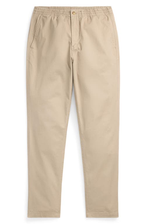 Shop Polo Ralph Lauren Relaxed Tapered Drawstring Stretch Twill Chinos In Khaki Tan