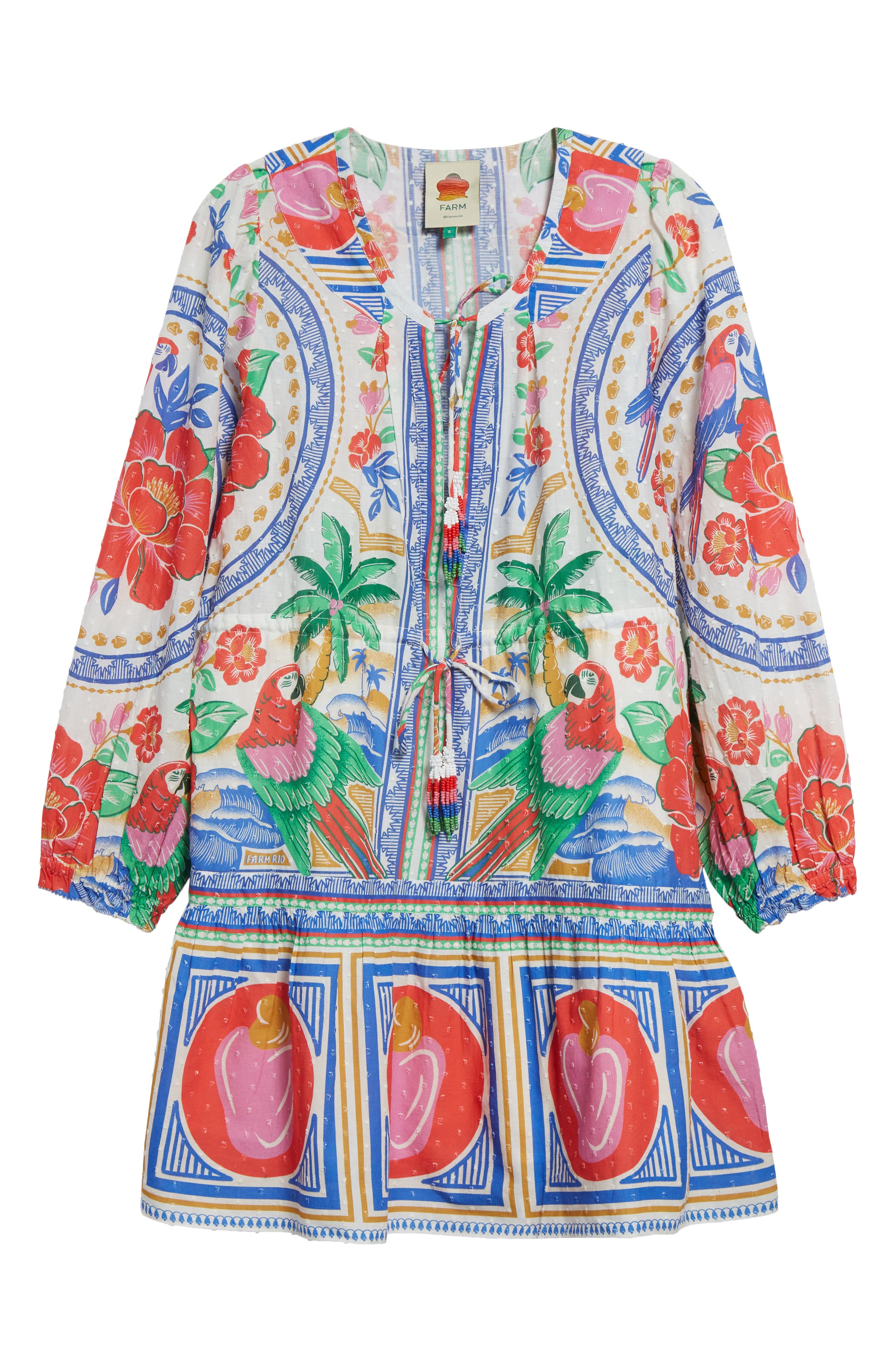 off-white flowers beach mini dress Chic White Summer Dress White / S main image 0