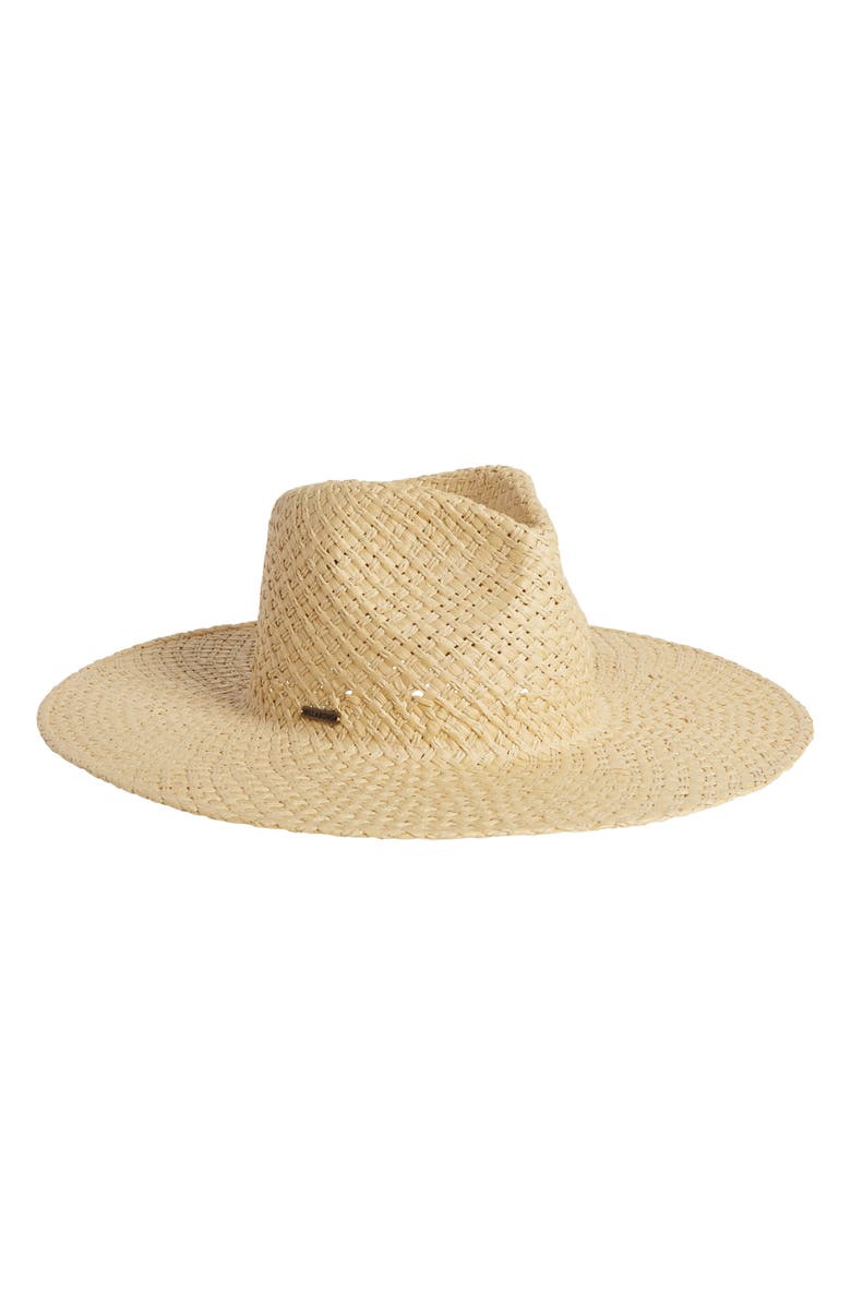 BILLABONG x The Salty Blonde Sun Rays Straw Fedora, Main, color, NATURAL