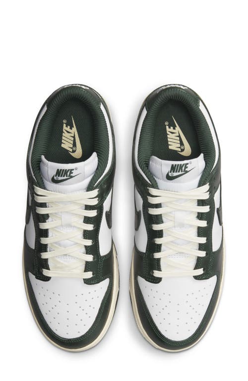 Shop Nike Dunk Low Basketball Shoe In White/pro Green/coconut Milk