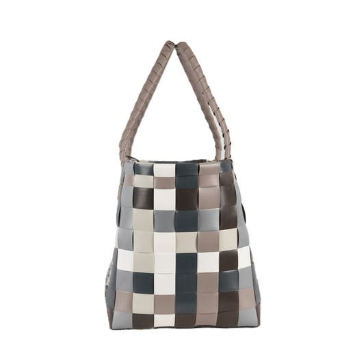 Handed By Paris Recycled Plastic Tote Bag In Mixed Naturals