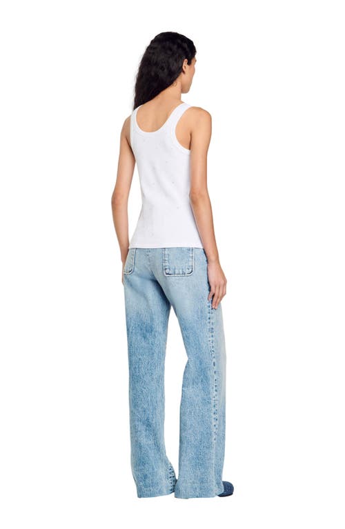 Sandro Astrale Tank Top In White