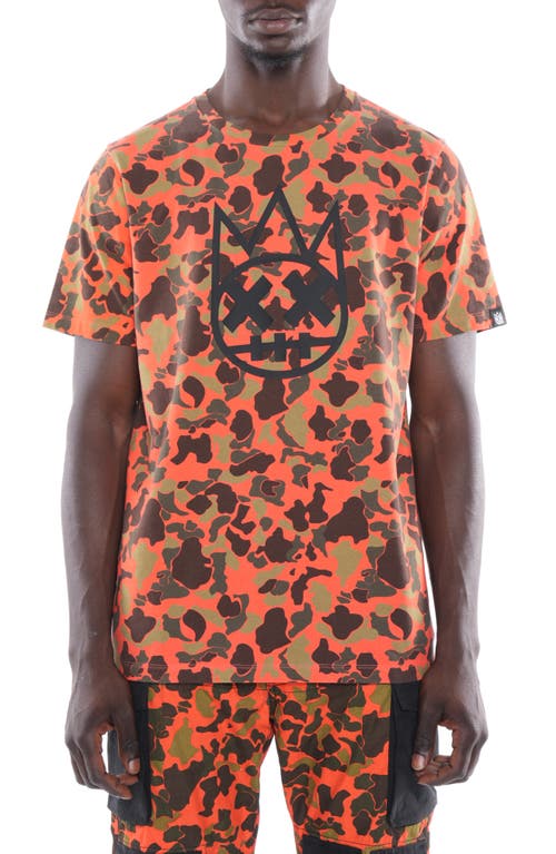 Cult of Individuality Camo Logo Cotton T-Shirt in Camo All Over Print