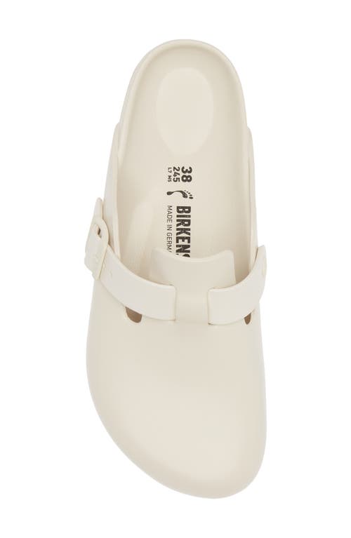 Birkenstock Women's Boston Slip On Buckled Clog Flats In Eggshell