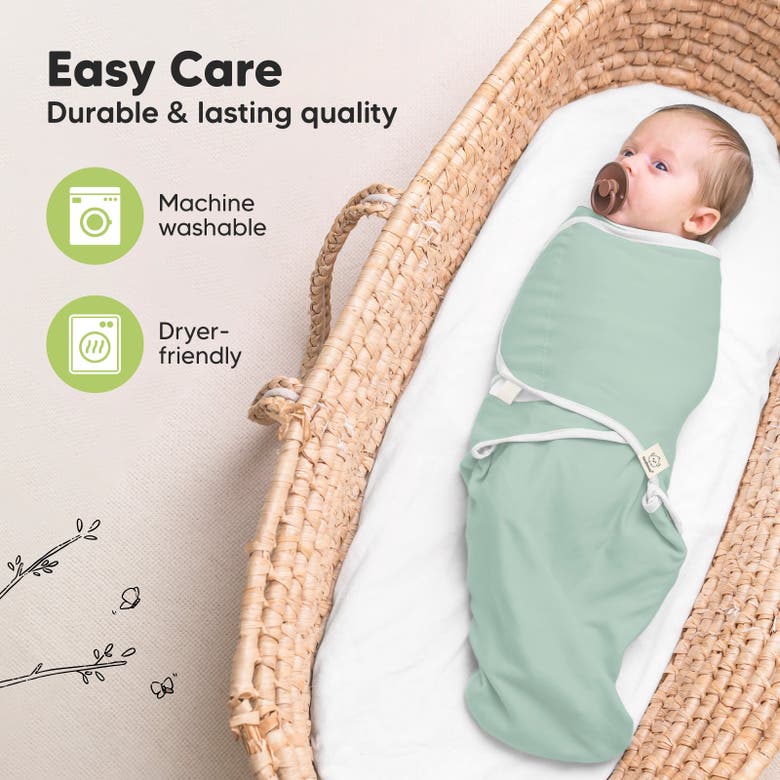 Shop Keababies 3-pack Soothe Swaddle Wraps In Sage