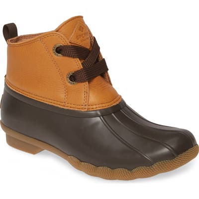Sperry Saltwater Waterproof Rain Boot, Brown
