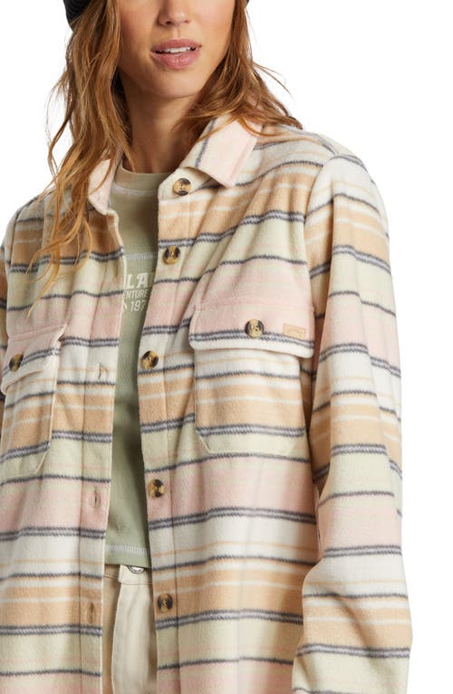 Shop Billabong Forge Fleece Shirt Jacket In Mountain Rose