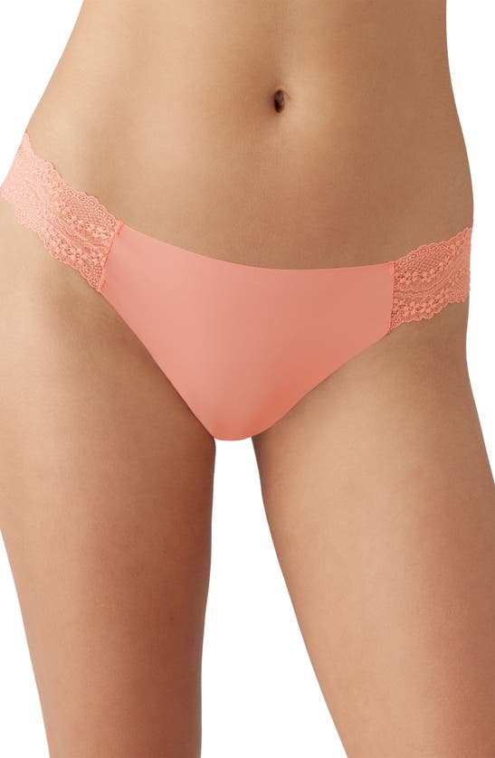 B.tempt'd By Wacoal B.bare Thong In Peach Amber