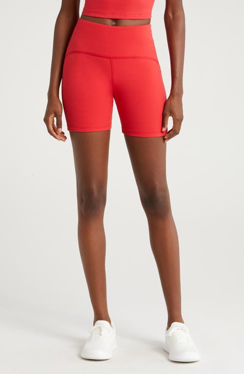 Beyond Yoga POWERBEYOND Strive Bike Shorts Retro Red at Nordstrom,