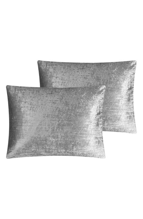 Shop Inspired Home Velvet 8-piece Comforter Set In Silver