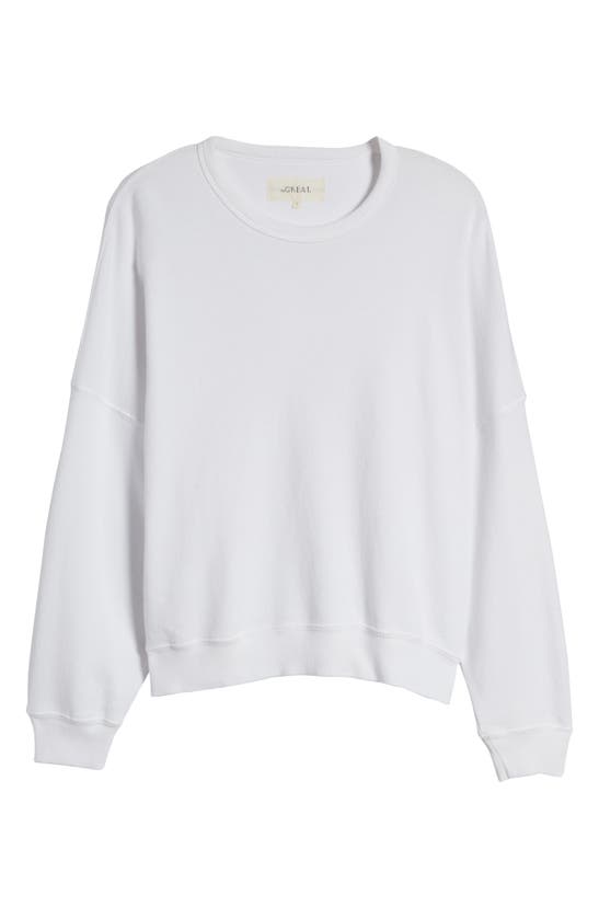 The Great The Teammate Cotton Sweatshirt In True White