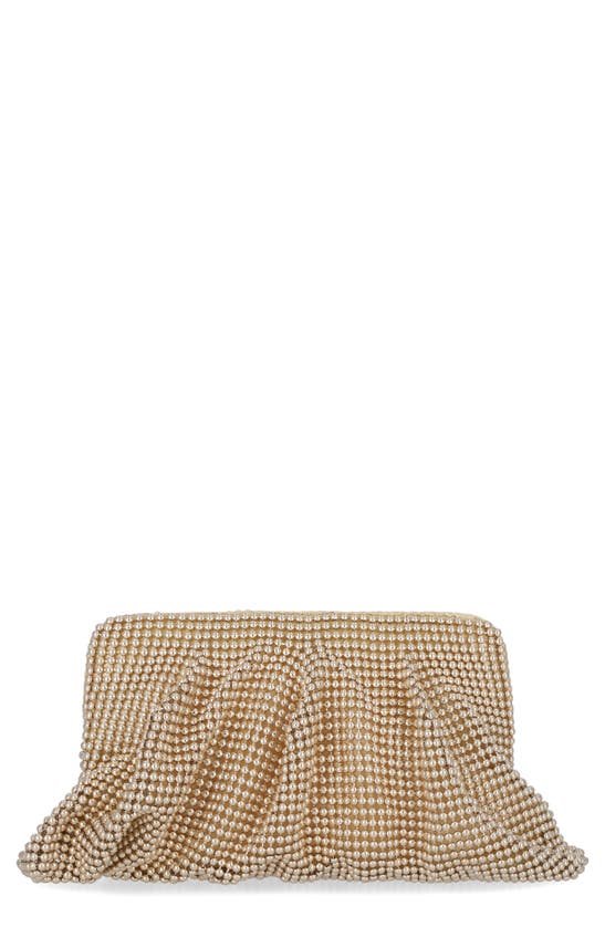 Jessica Mcclintock Lorana Clutch In Light Gold