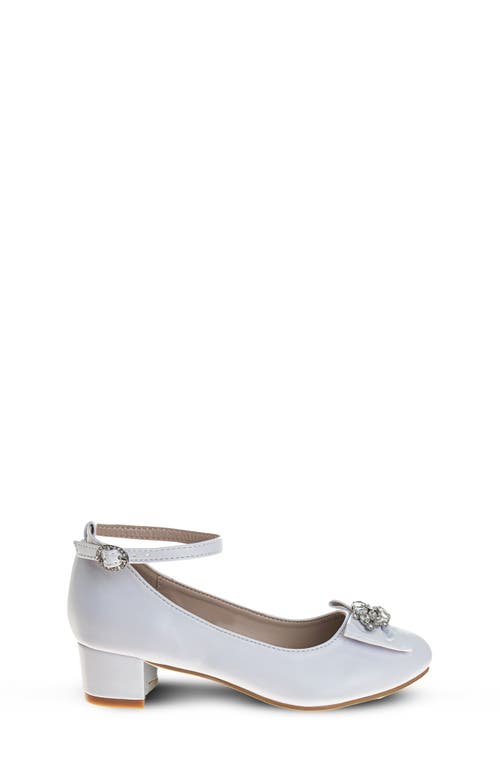Badgley Mischka Collection Kids' Ankle Strap Pump In White