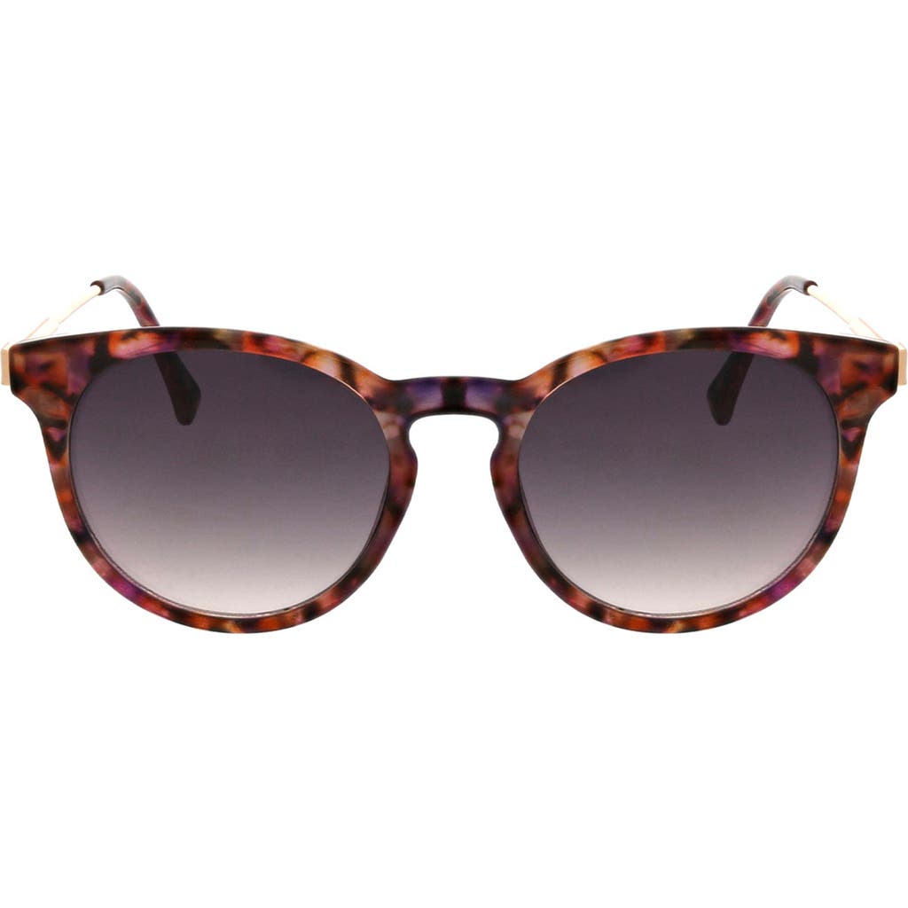 Bcbg 52mm Round Keyhole Sunglasses In Brown