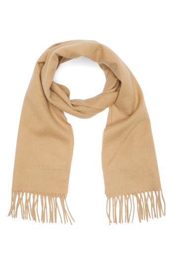 Nordstrom Rack Cashmere Fringe Scarf In Camel