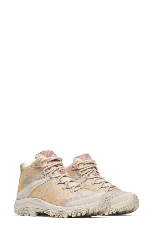 Shop Merrell Moab 3 Stitch Mid Hiking Shoe In Oyster