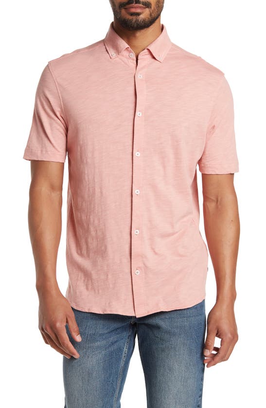 Good Man Brand Knit Short Sleeve Shirt In Rosette | ModeSens