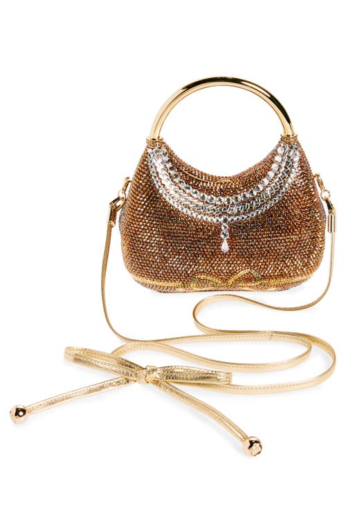 Shop Judith Leiber Couture Bust Bikini Crystal Embellished Top Handle Bag In Champagne Aurum Mutli