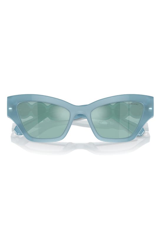 Swarovski Imber 54mm Irregular Sunglasses In Blue