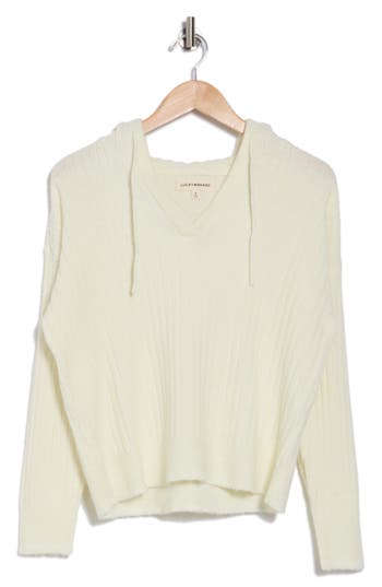 LUCKY BRAND LUCKY BRAND HOODED RIBBED SWEATER