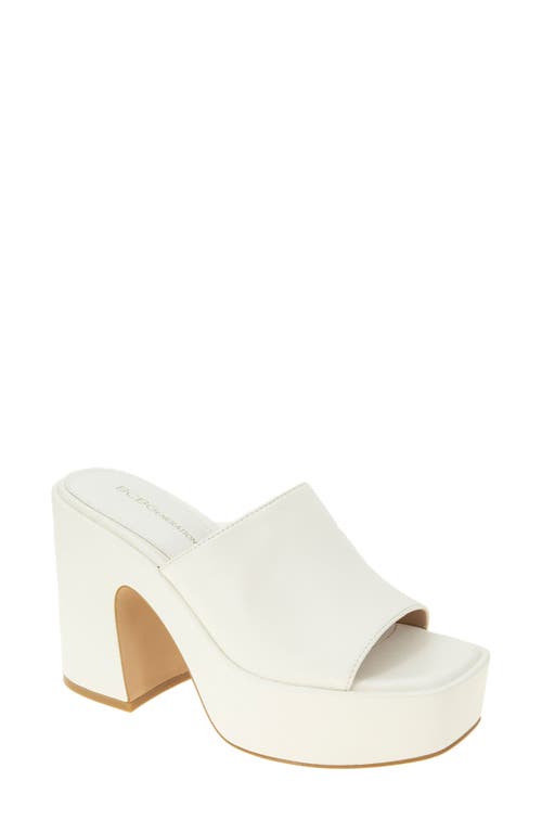 bcbg Swoop Platform Slide Sandal in Cloud Dancer at Nordstrom, Size 7