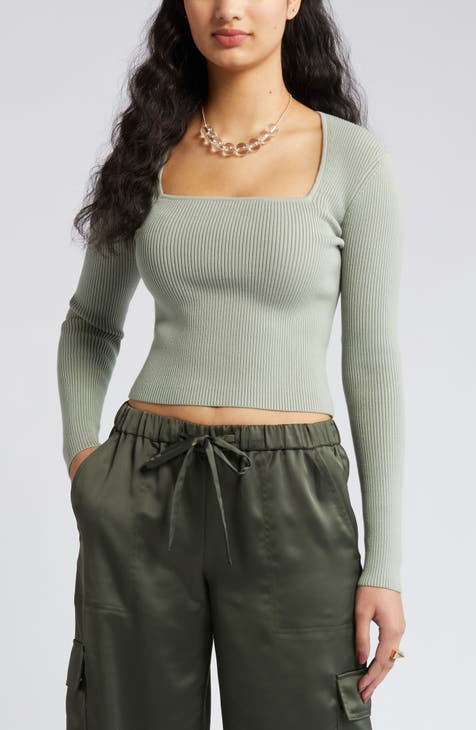 Lazy Day Vibes Ivory Underwire Long Sleeve Crop Top