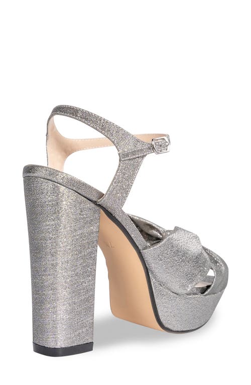 Shop Touch Ups Sailor Ankle Strap Platform Sandal In Pewter