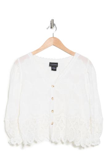 FORGOTTEN GRACE LIV LOS ANGELES EMBROIDERED BUTTON-UP SHIRT