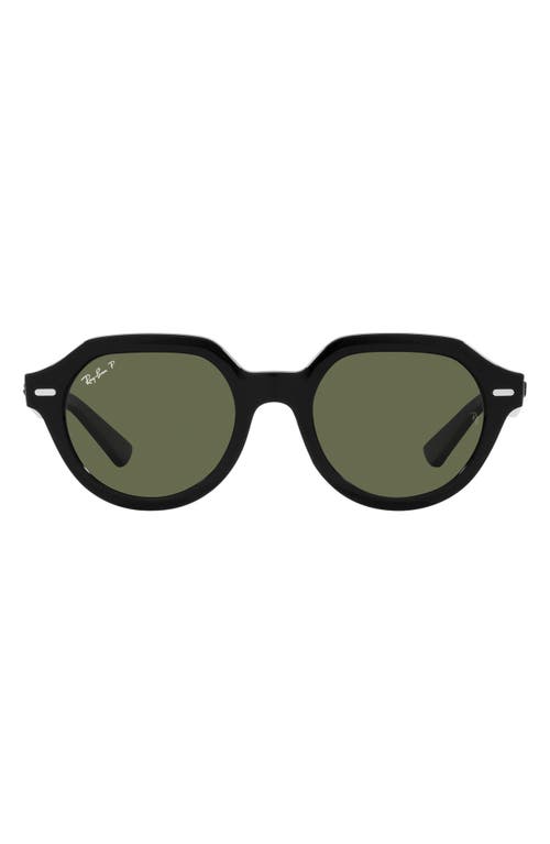 Ray-Ban Gina 53mm Polarized Square Sunglasses in Black at Nordstrom