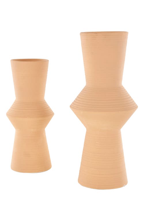 Ginger Birch Studio Brown Ceramic Vase In Brown