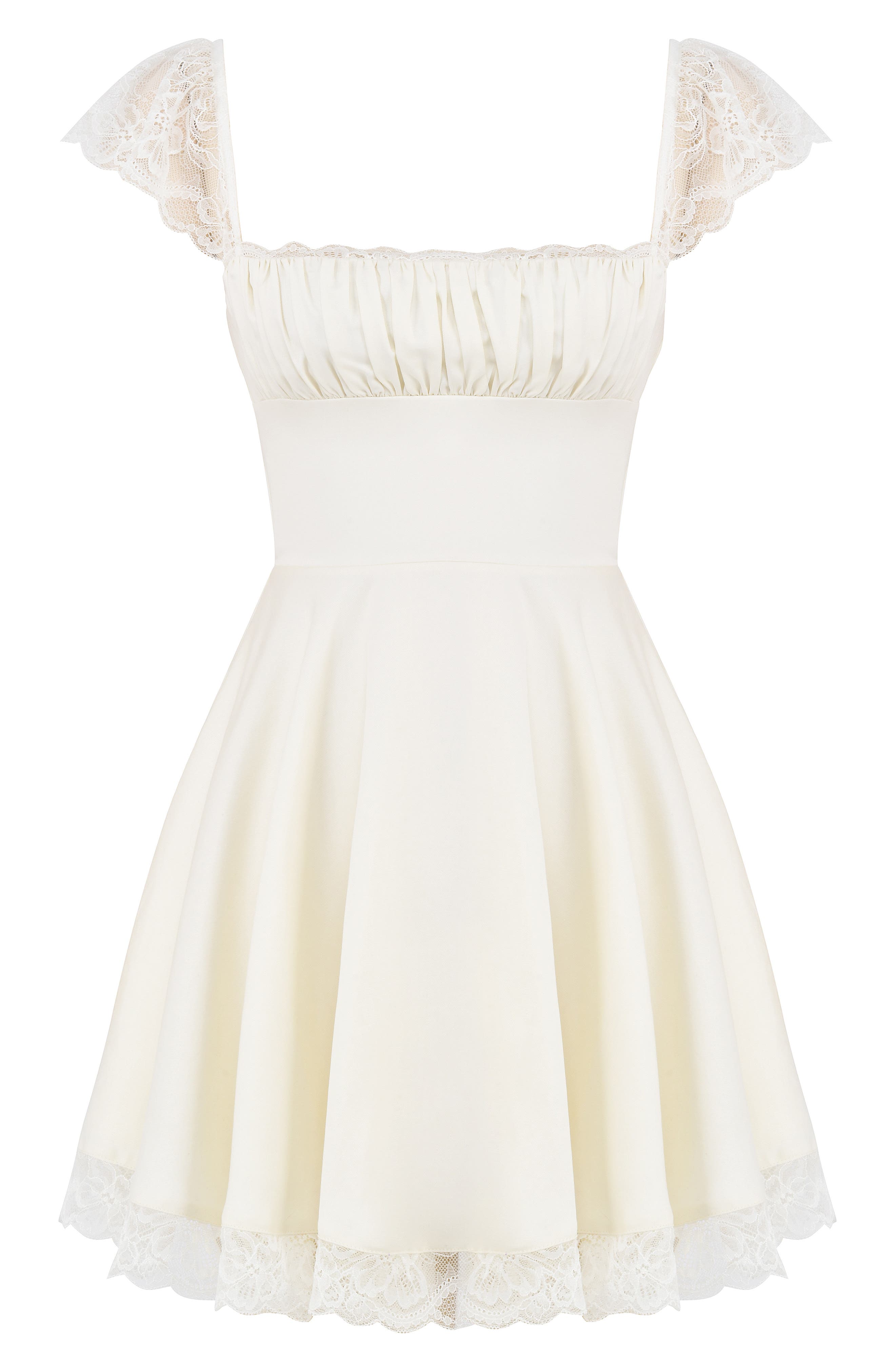 HOUSE OF CB Kaia Lace Trim Fit & Flare Minidress Nordstrom