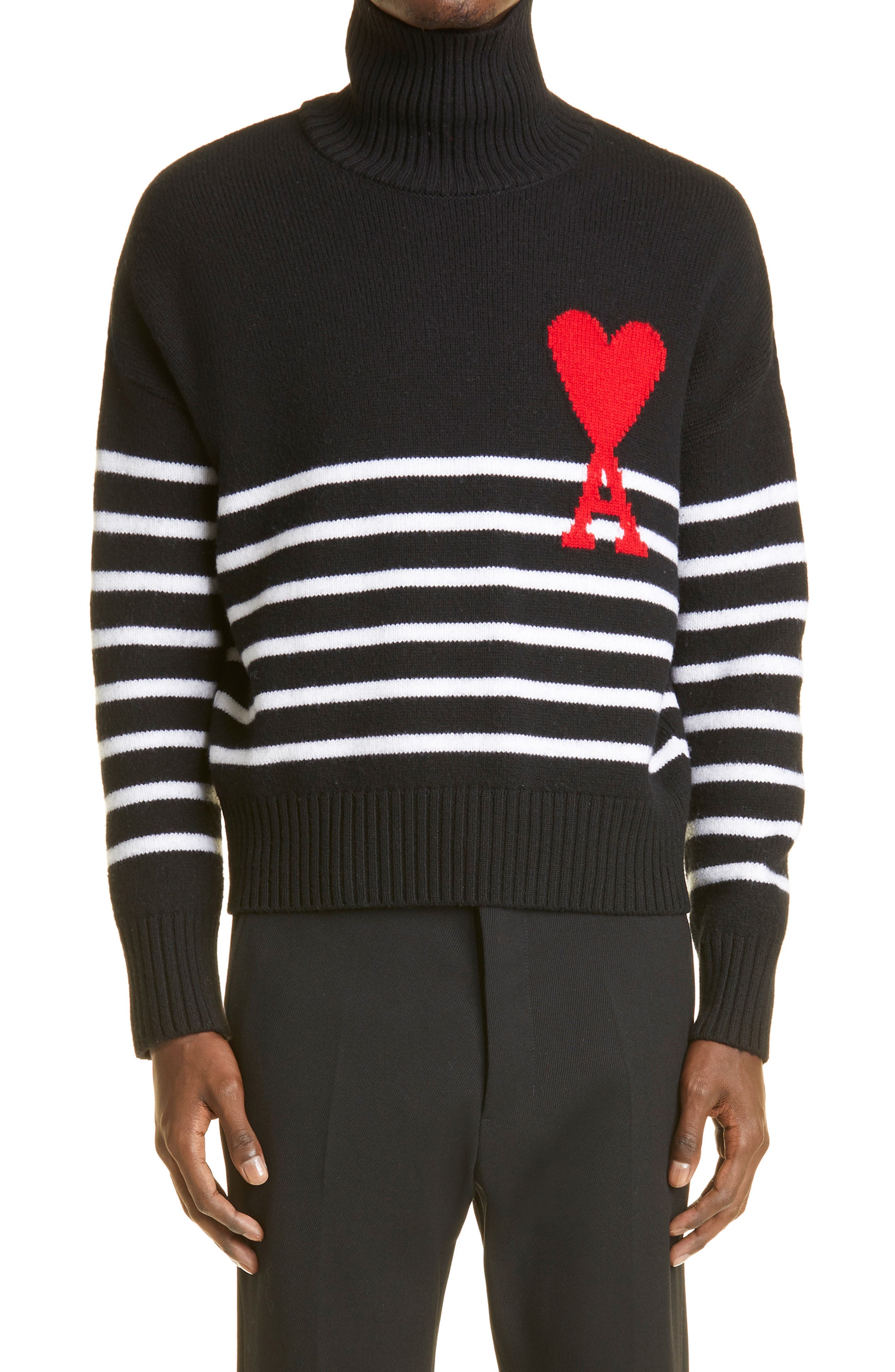 AMI Paris Mattiussi Ami de Couer Stripe 
