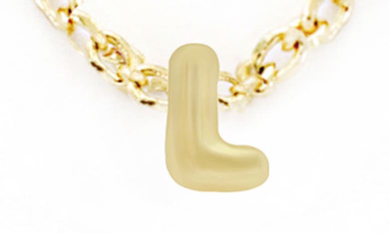 Shop Panacea Bubble Initial Necklace In Gold-l