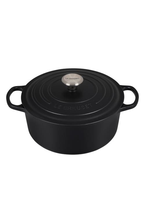 Le Creuset Signature 5 1/2 Quart Round Enamel Cast Iron French/Dutch Oven in Licorice at Nordstrom