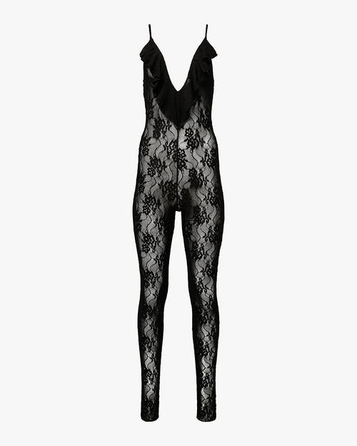 Weworewhat Lace Jumpsuit In Black