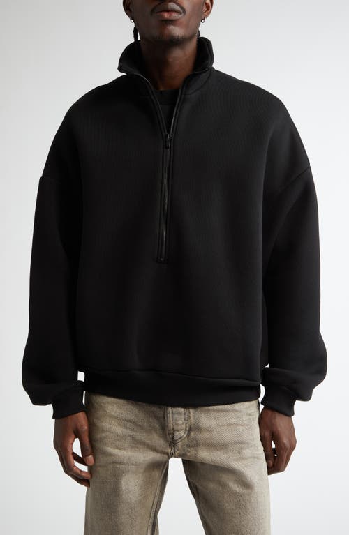 Fear of God Fleece Half Zip Pullover in Black 