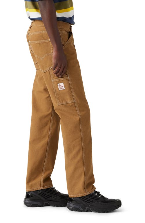 Shop Levi's 555™ Relaxed Straight Leg Utility Jeans In Dark Ginger