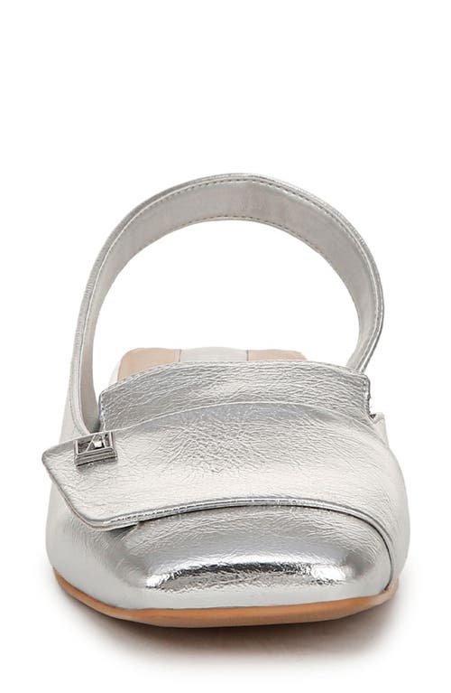 Shop Franco Sarto Teagan Slingback Half D'orsay Flat In Silver