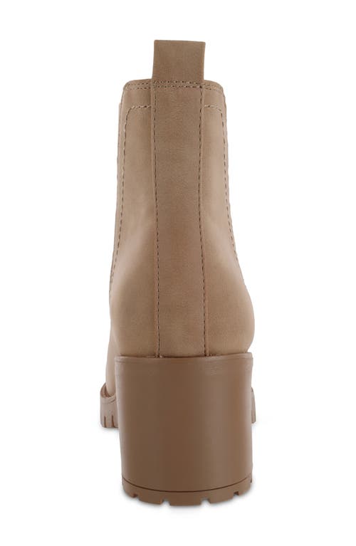 Mia Womens Stretch Manmade Chelsea Boots In Sahara