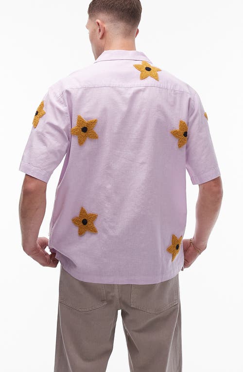TOPMAN TOPMAN BOXY FLORAL CAMP SHIRT 
