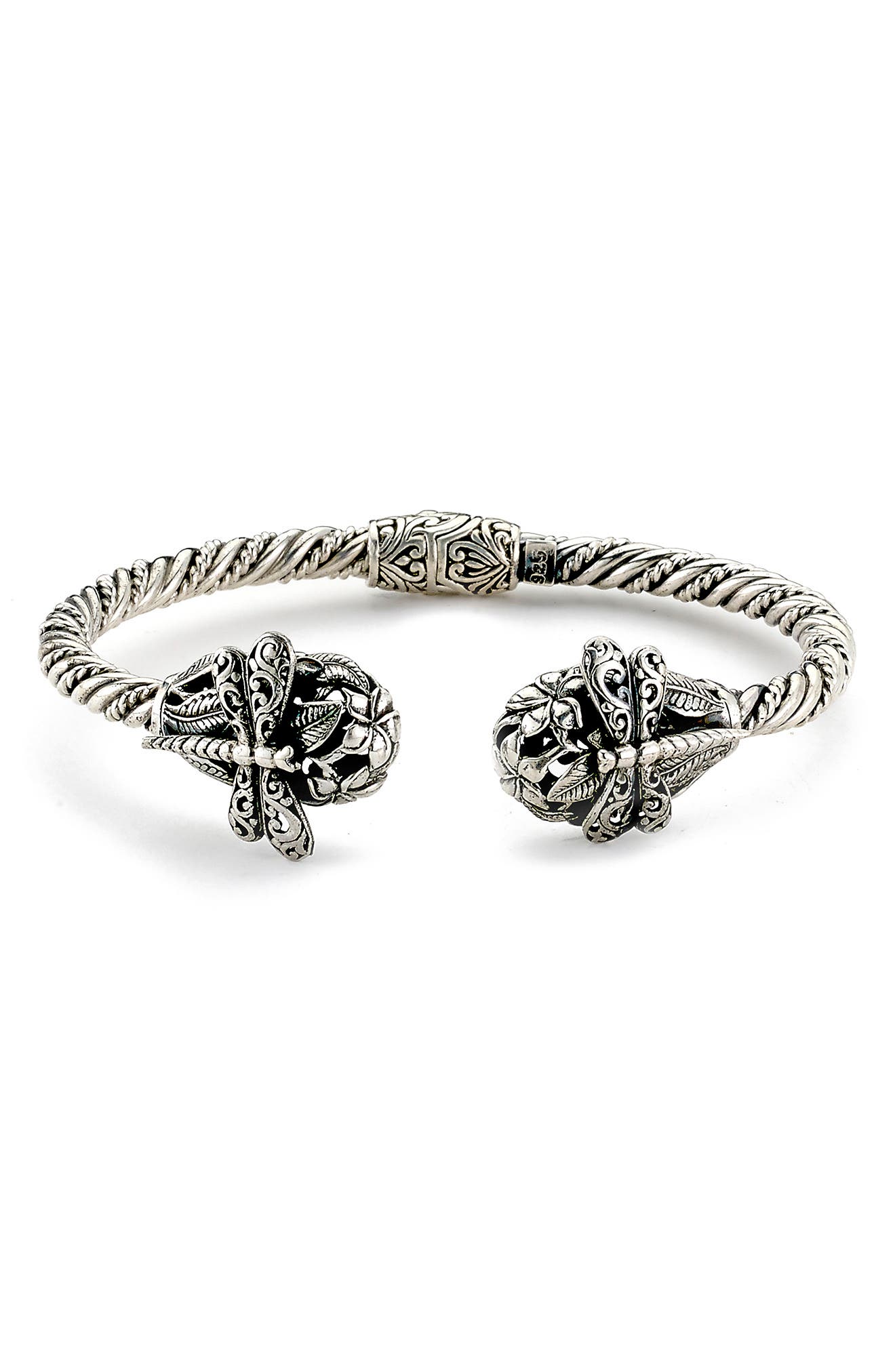 SAMUEL B. Sterling Silver Twisted Cable Hinge Bangle Bracelet ...