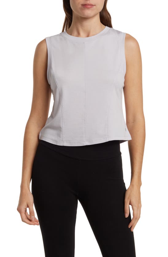 Apana Direction Crop Tank In Med Grey Heather