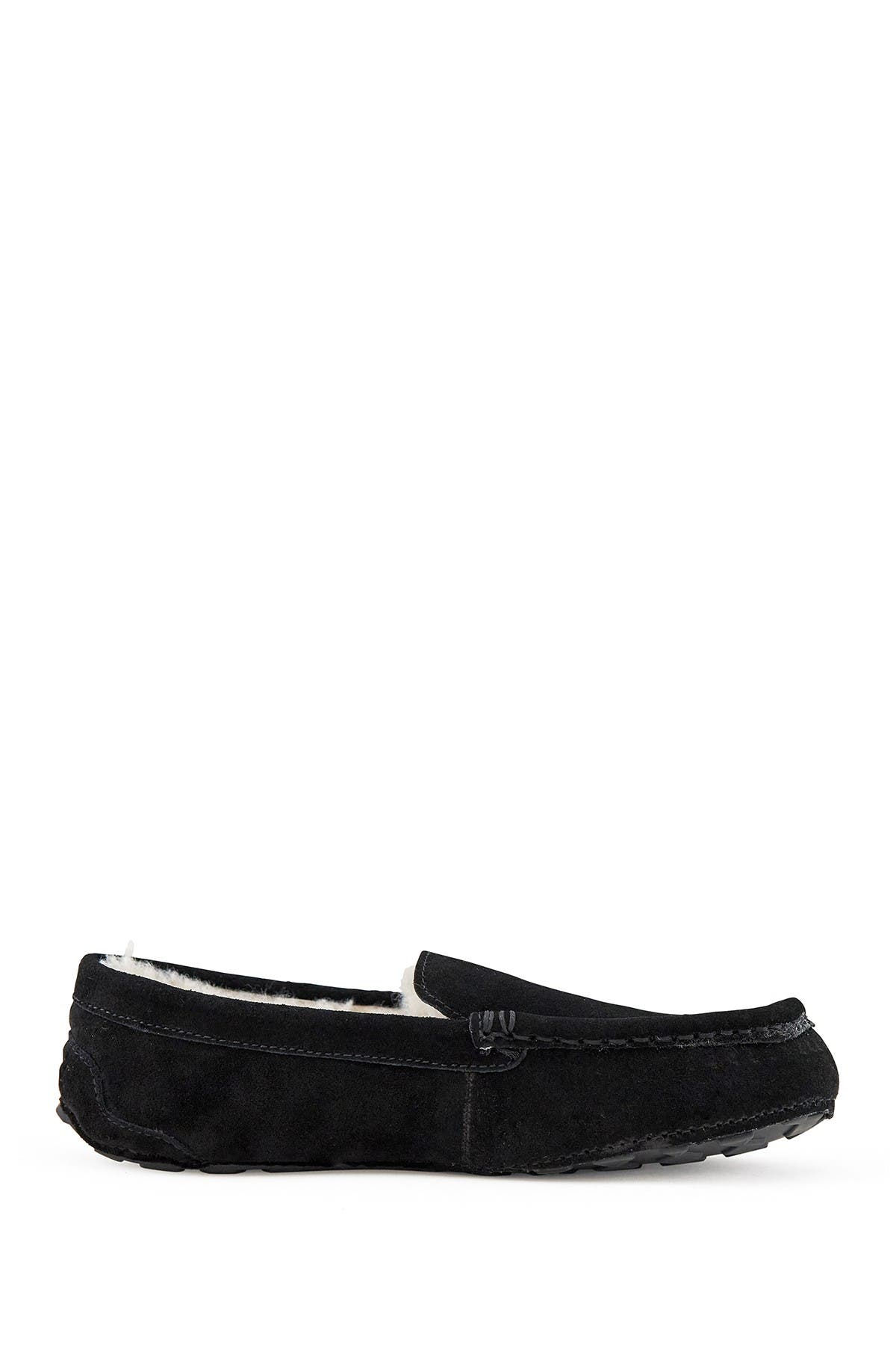 black fur lined moccasins