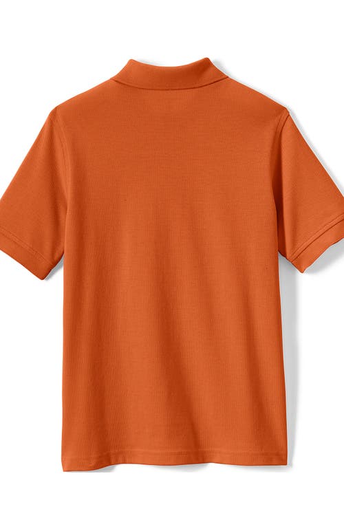 Shop Lands' End School Uniform Kids Short Sleeve Mesh Polo Shirt In Orange Spice