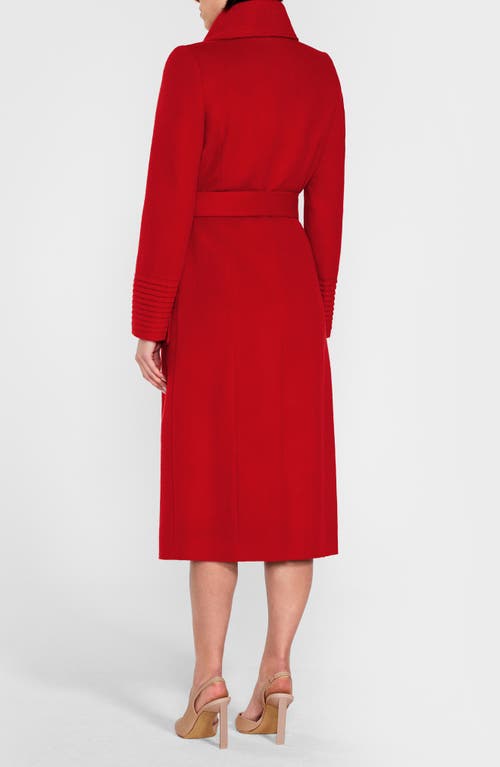 Shop Sentaler Wide Collar Alpaca & Wool Wrap Coat In Scarlet Red