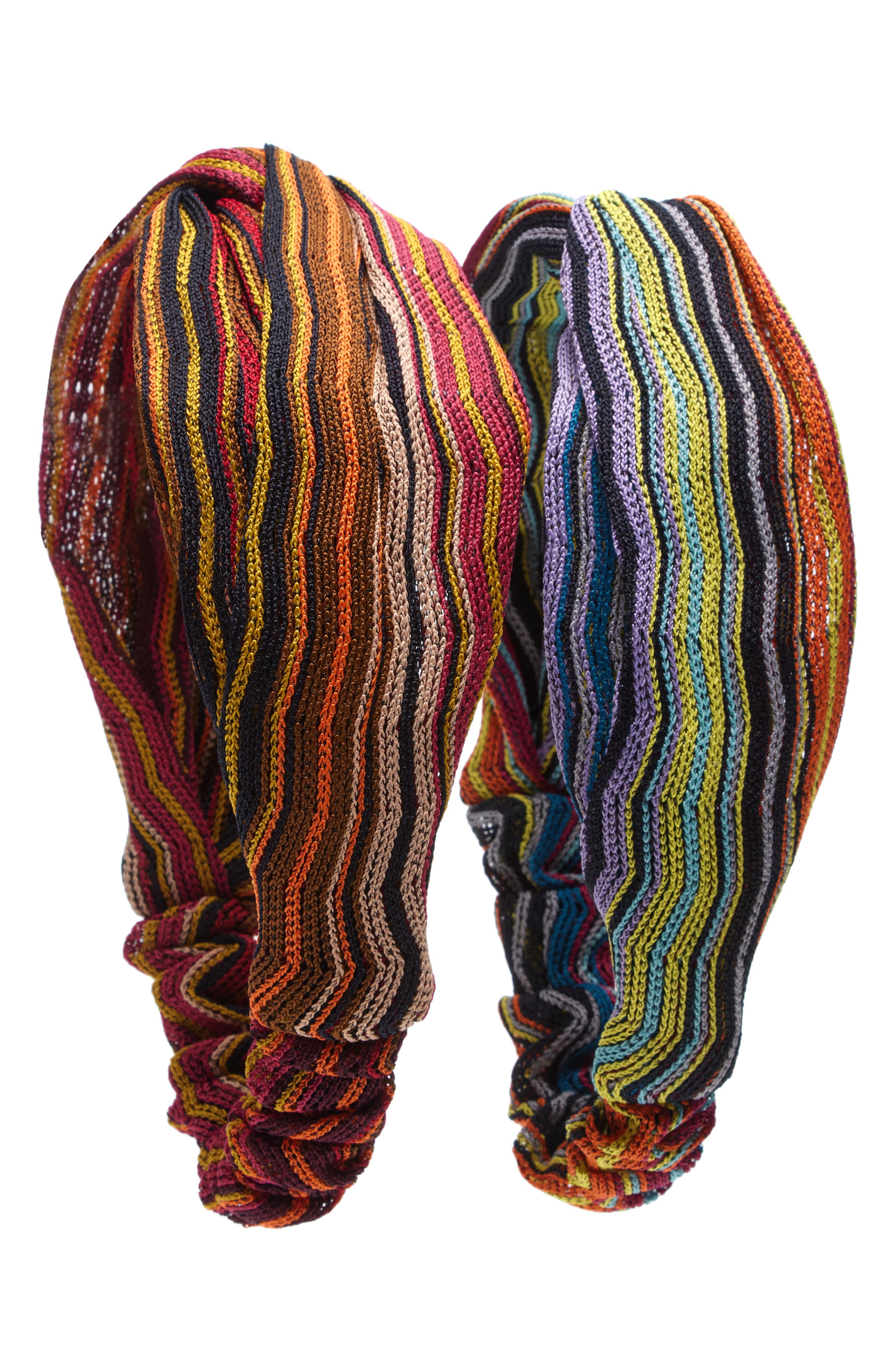 Tasha Assorted 2-Pack Head Wraps in Red/Pink Multi Black 