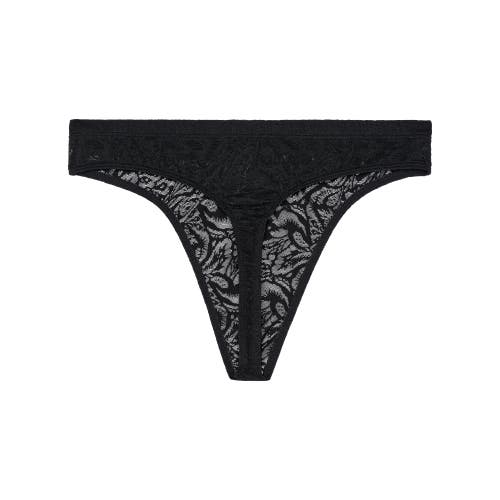 Hom Free Cut Lace Thong In Black