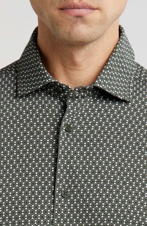 Shop Sealskinz Halvergate Stretch Organic Cotton Button-up Shirt In Olive