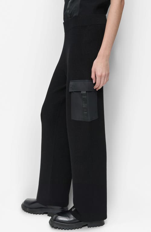 Dkny Cargo Sweater Pants In Black