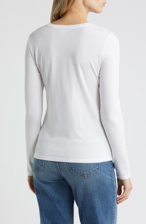Caslonr Caslon(r) Crewneck Long Sleeve T-shirt In White